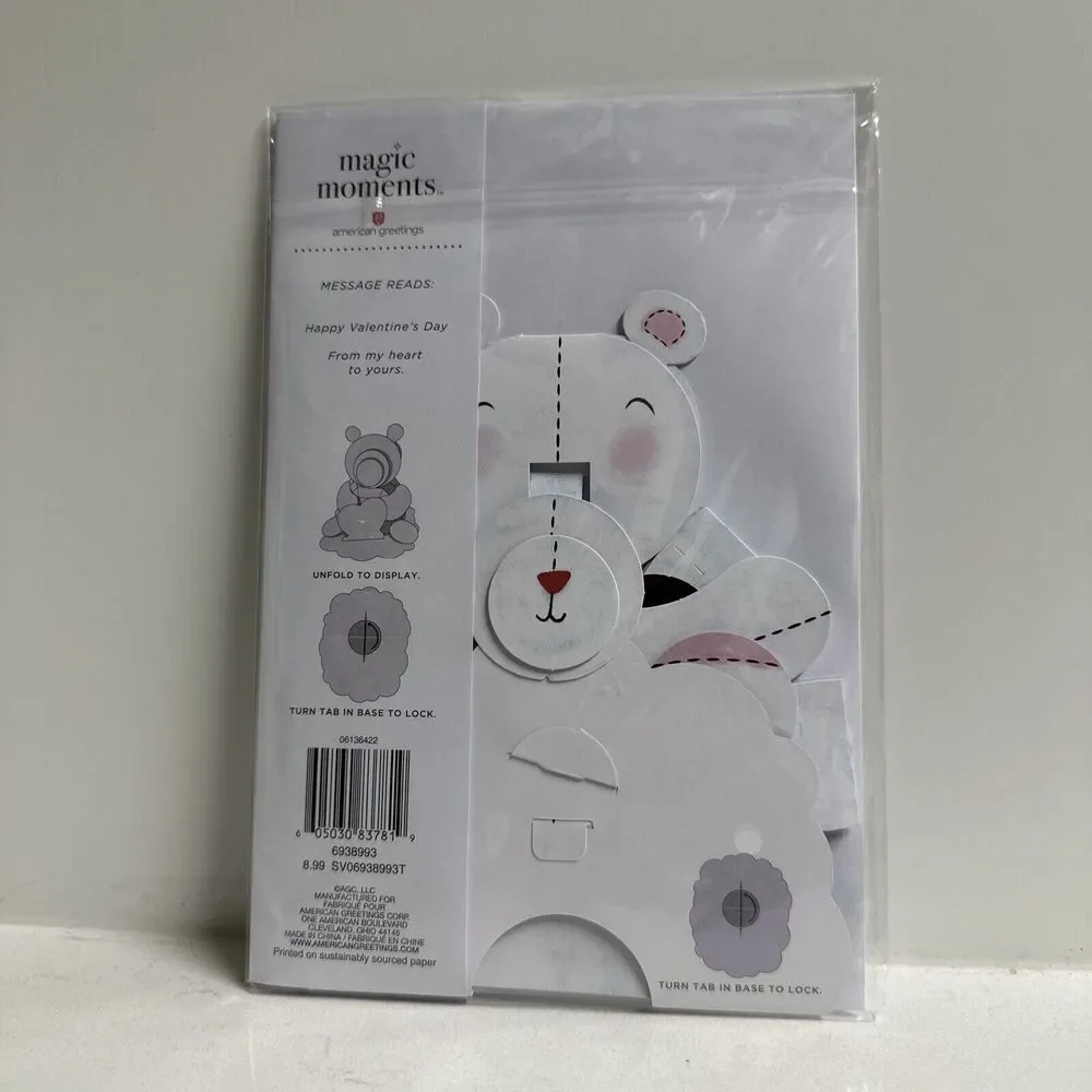 American Greetings Magic Moments Displayable Pop-Up Valentines Day Card Lot of 2